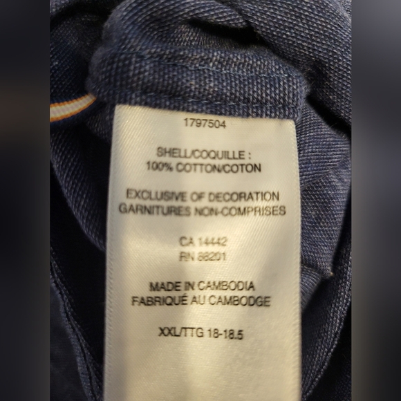 Modern Ambition Blue Button-Down Shirt, Size XXL - Picture 4 of 5